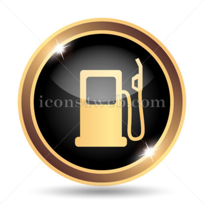 Gas pump gold icon. - Website icons
