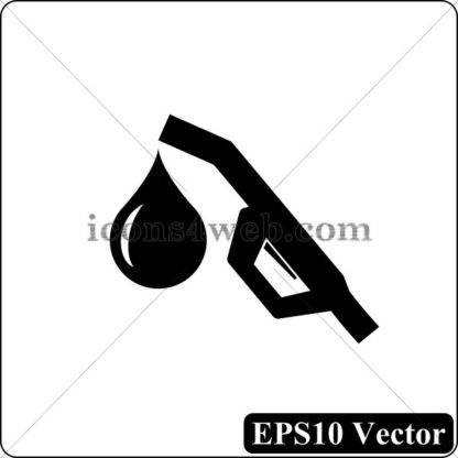Gasoline pump nozzle black icon. EPS10 vector. - Website icons