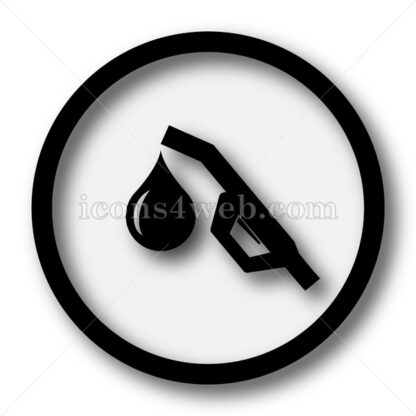 Gasoline pump nozzle simple icon. Gasoline pump nozzle simple button. - Website icons