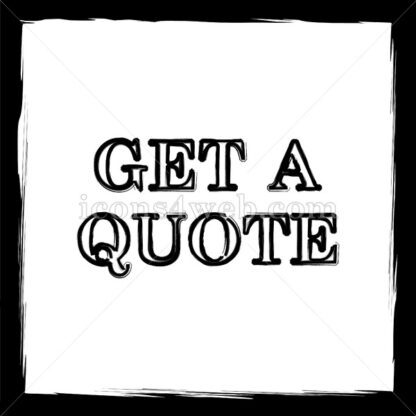 Get a quote sketch icon. - Website icons