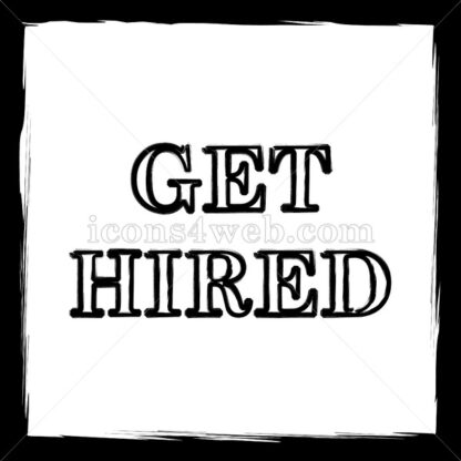 Get hired sketch icon. - Website icons