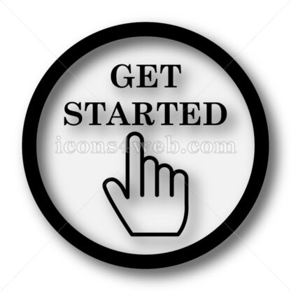Get started simple icon. Get started simple button. - Website icons