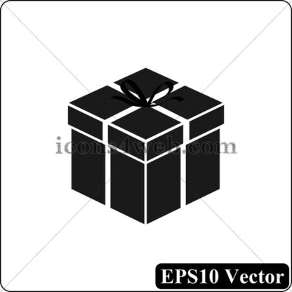 Gift black icon. EPS10 vector. - Website icons