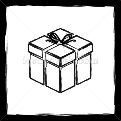 Gift sketch icon. - Website icons