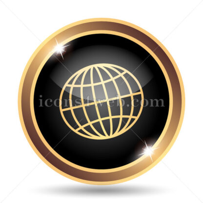 Globe gold icon. - Website icons