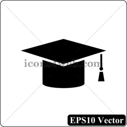 Graduation black icon. EPS10 vector. - Website icons