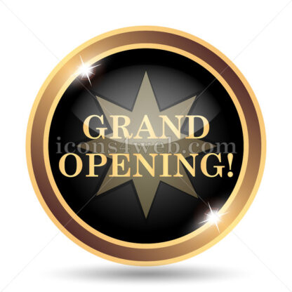 Grand opening gold icon. - Website icons