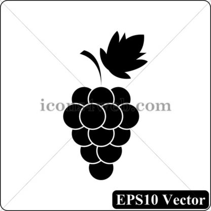 Grape black icon. EPS10 vector. - Website icons