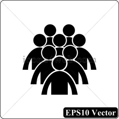 Group of people black icon. EPS10 vector. - Website icons