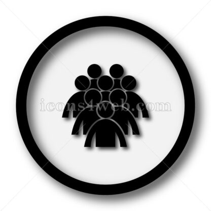 Group of people simple icon. Group of people simple button. - Website icons