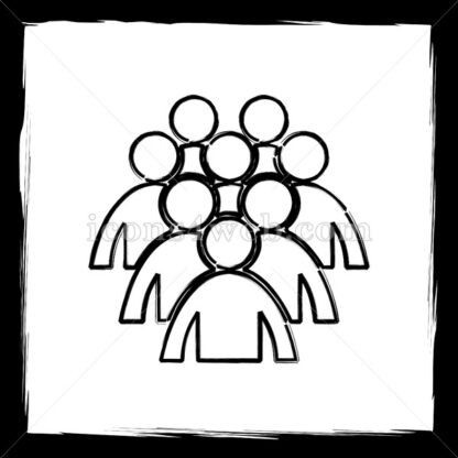 Group of people sketch icon. - Website icons