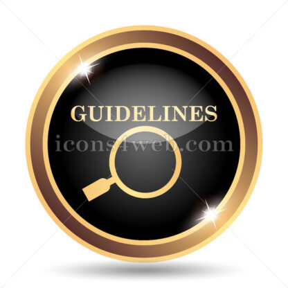 Guidelines gold icon. - Website icons