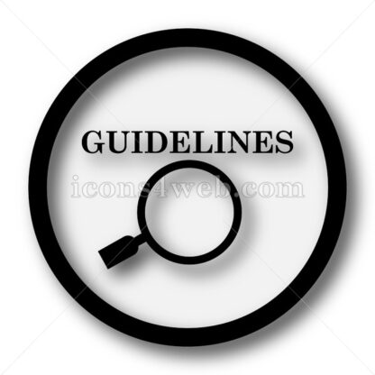 Guidelines simple icon. Guidelines simple button. - Website icons