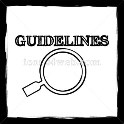 Guidelines sketch icon. - Website icons
