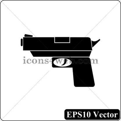 Gun black icon. EPS10 vector. - Website icons