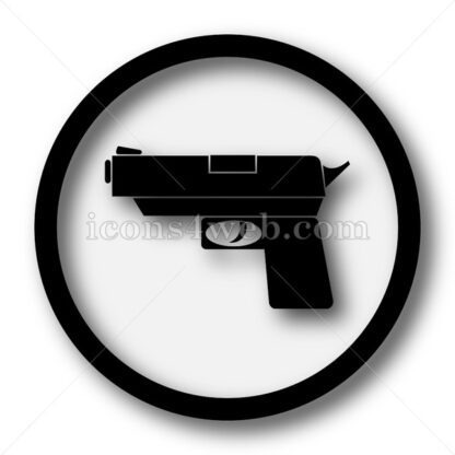 Gun simple icon. Gun simple button. - Website icons