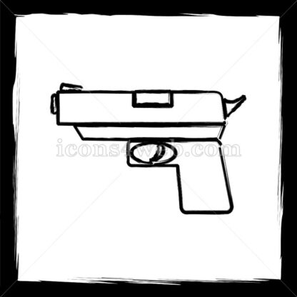 Gun sketch icon. - Website icons