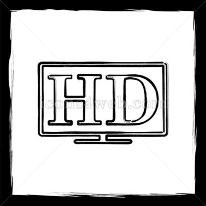 HD TV sketch icon. - Website icons