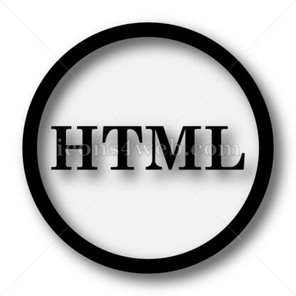 HTML simple icon. HTML simple button. - Website icons