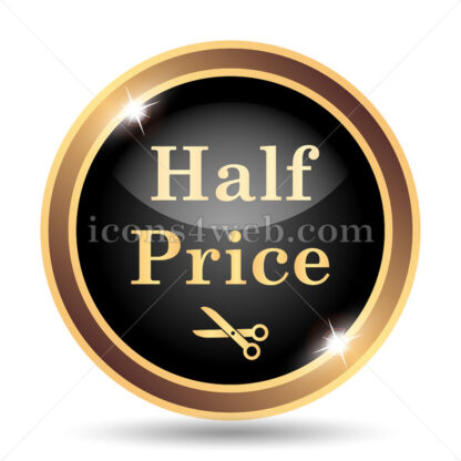 Half price gold icon. - Website icons