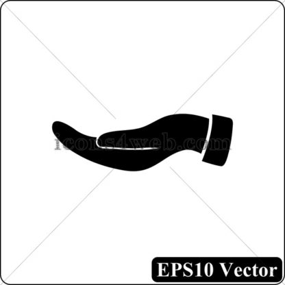 Hand black icon. EPS10 vector. - Website icons