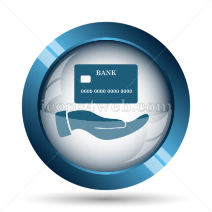 Hand holding credit card image icon. - Website icons