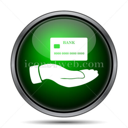 Hand holding credit card internet icon. - Website icons