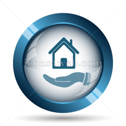 Hand holding house image icon. - Website icons
