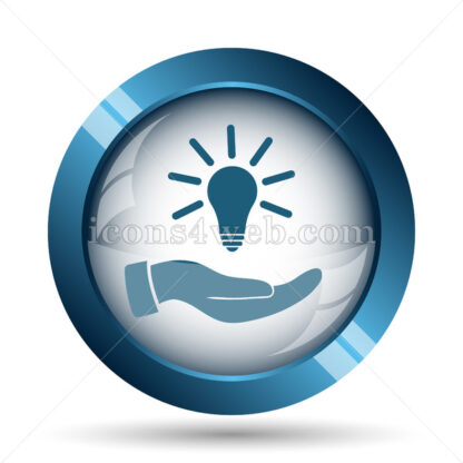 Hand holding lightbulb.Idea image icon. - Website icons