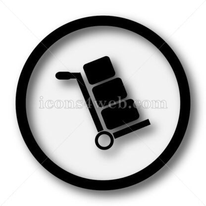 Hand truck simple icon. Hand truck simple button. - Website icons