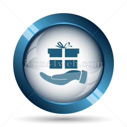 Hand with gift image icon. - Website icons