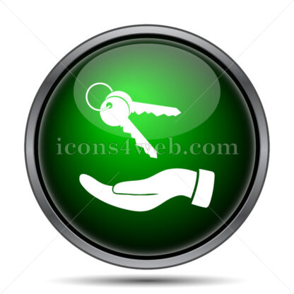 Hand with keys internet icon. - Website icons