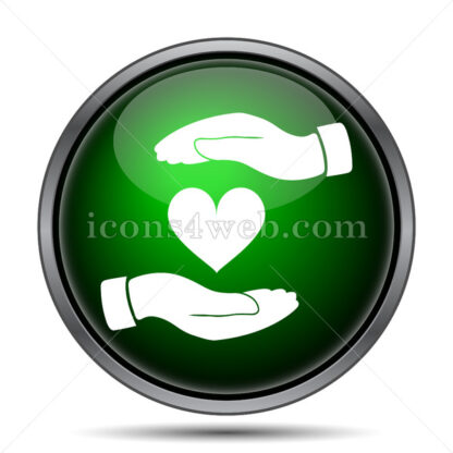 Hands holding heart internet icon. - Website icons