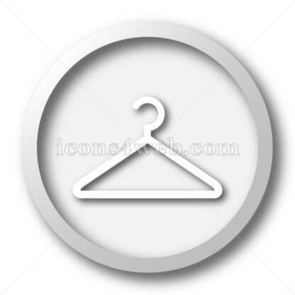 Hanger white icon. Hanger white button - Website icons