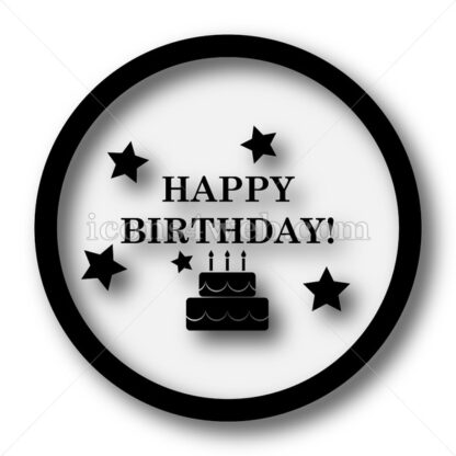 Happy birthday simple icon. Happy birthday simple button. - Website icons