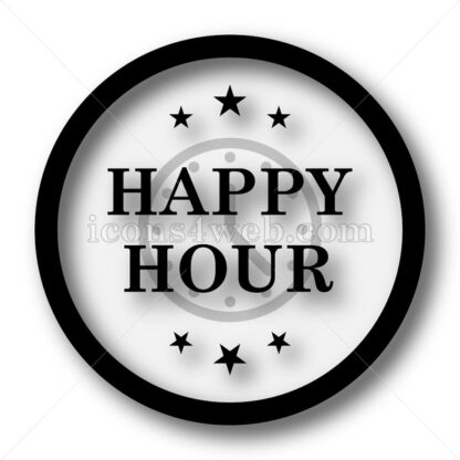 Happy hour simple icon. Happy hour simple button. - Website icons