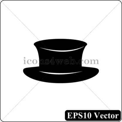 Hat black icon. EPS10 vector. - Website icons