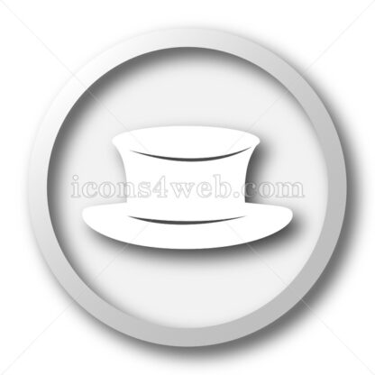 Hat white icon. Hat white button - Website icons