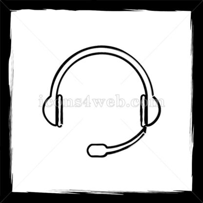 Headphones sketch icon. - Website icons