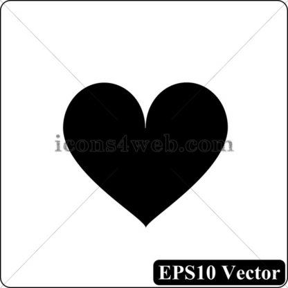 Heart black icon. EPS10 vector. - Website icons