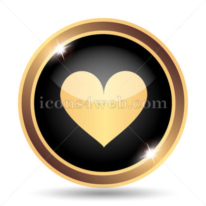 Heart gold icon. - Website icons