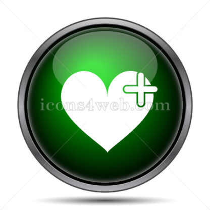 Heart with cross internet icon. - Website icons