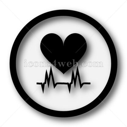 Heartbeat simple icon. Heartbeat simple button. - Website icons