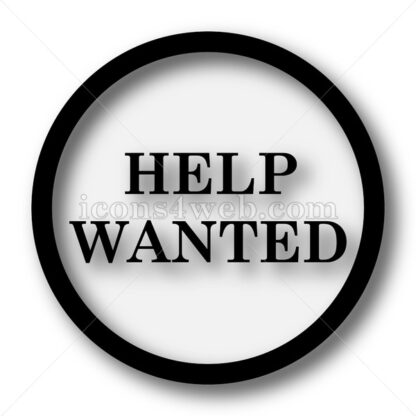 Help wanted simple icon. Help wanted simple button. - Website icons