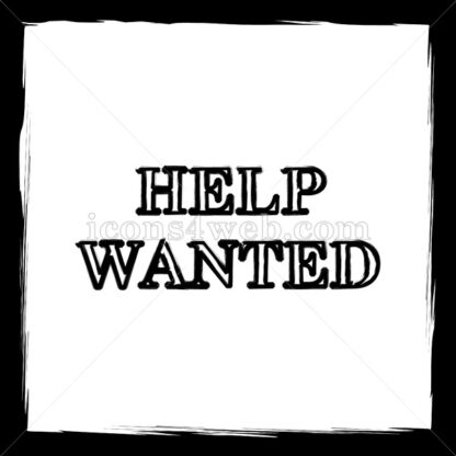 Help wanted sketch icon. - Website icons