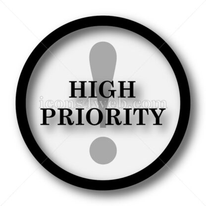 High Priority simple icon. High Priority simple button. - Website icons