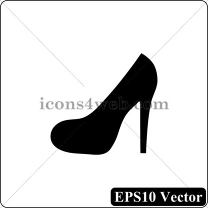 High heel black icon. EPS10 vector. - Website icons