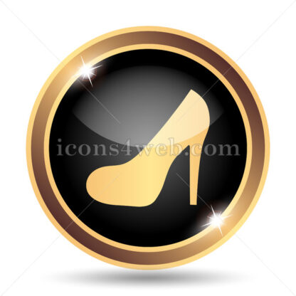 High heel gold icon. - Website icons