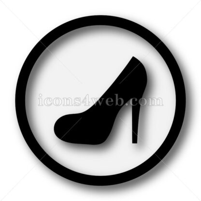 High heel simple icon. High heel simple button. - Website icons
