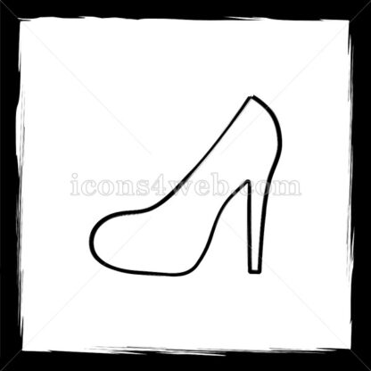 High heel sketch icon. - Website icons